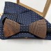 Bow Tie And Silk Handkerchief With White Dots