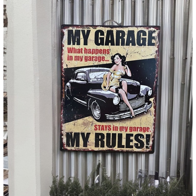 Metal Decor My Garage My Rules