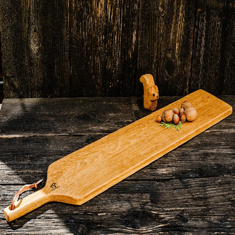 Cheeseboard platou servire din lemn masiv de stejar