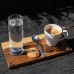 Tavă servire cafea din lemn
