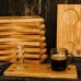 Wooden coffee serving tray