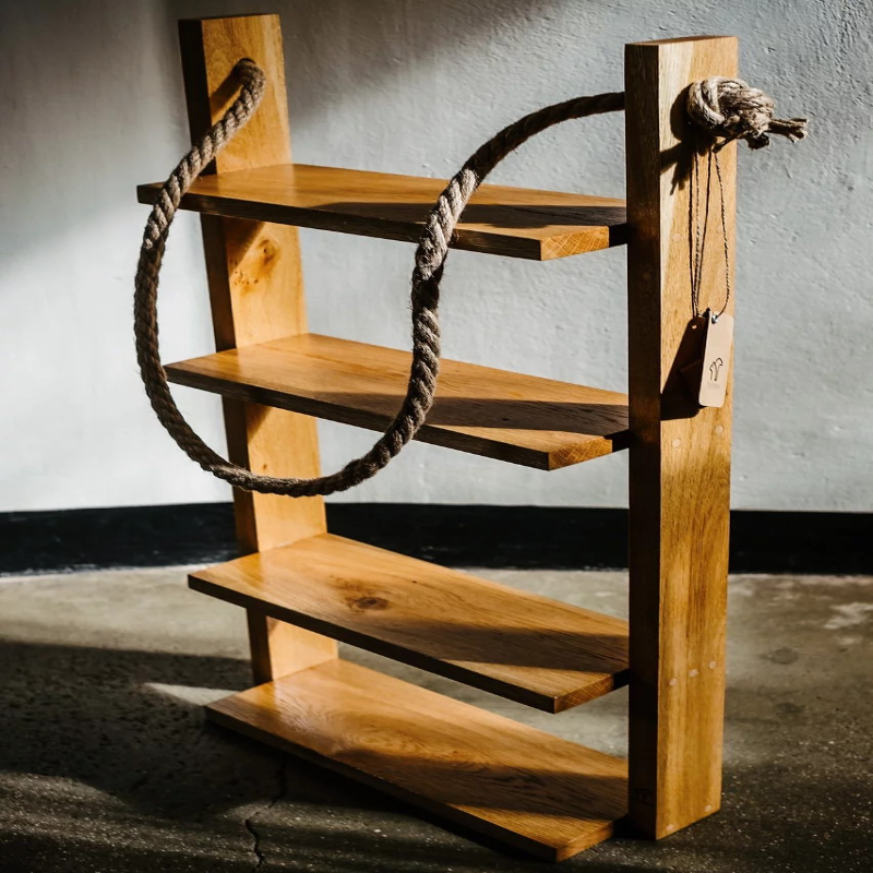 Etajeră din lemn masiv de stejar
